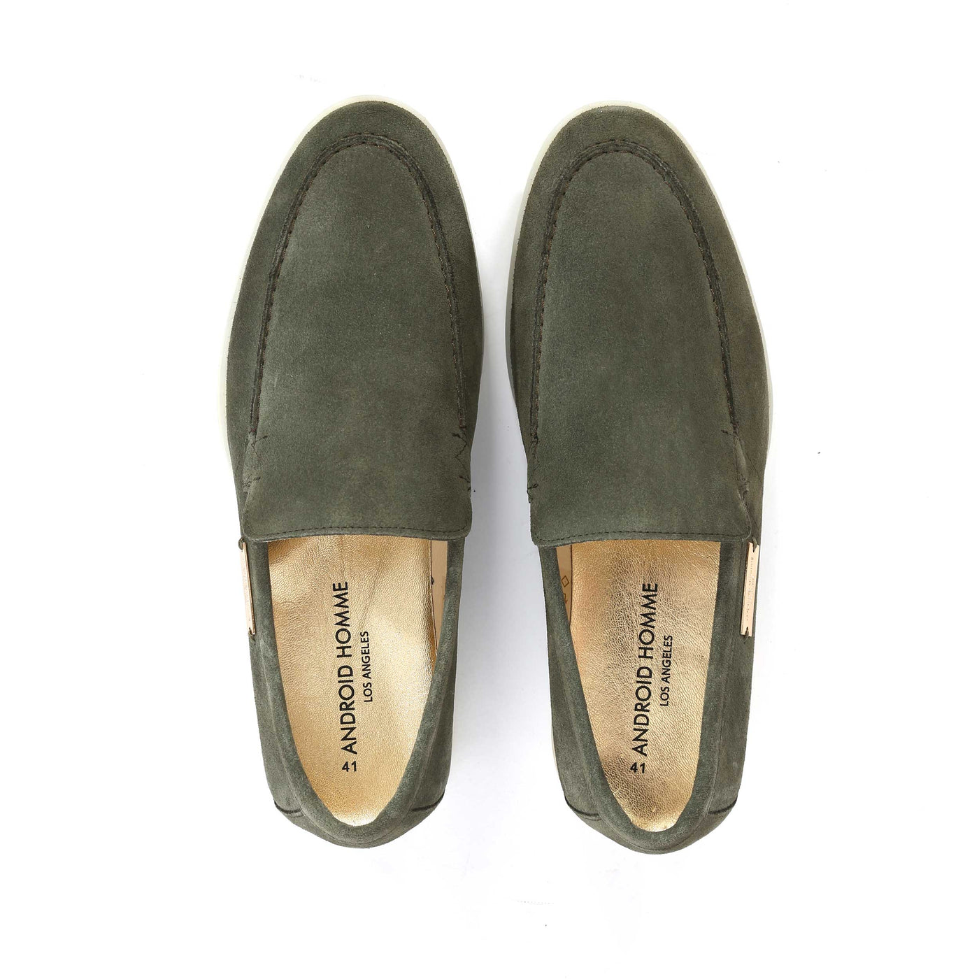 Android Homme Comporta Loafer in Sage Suede Birdseye