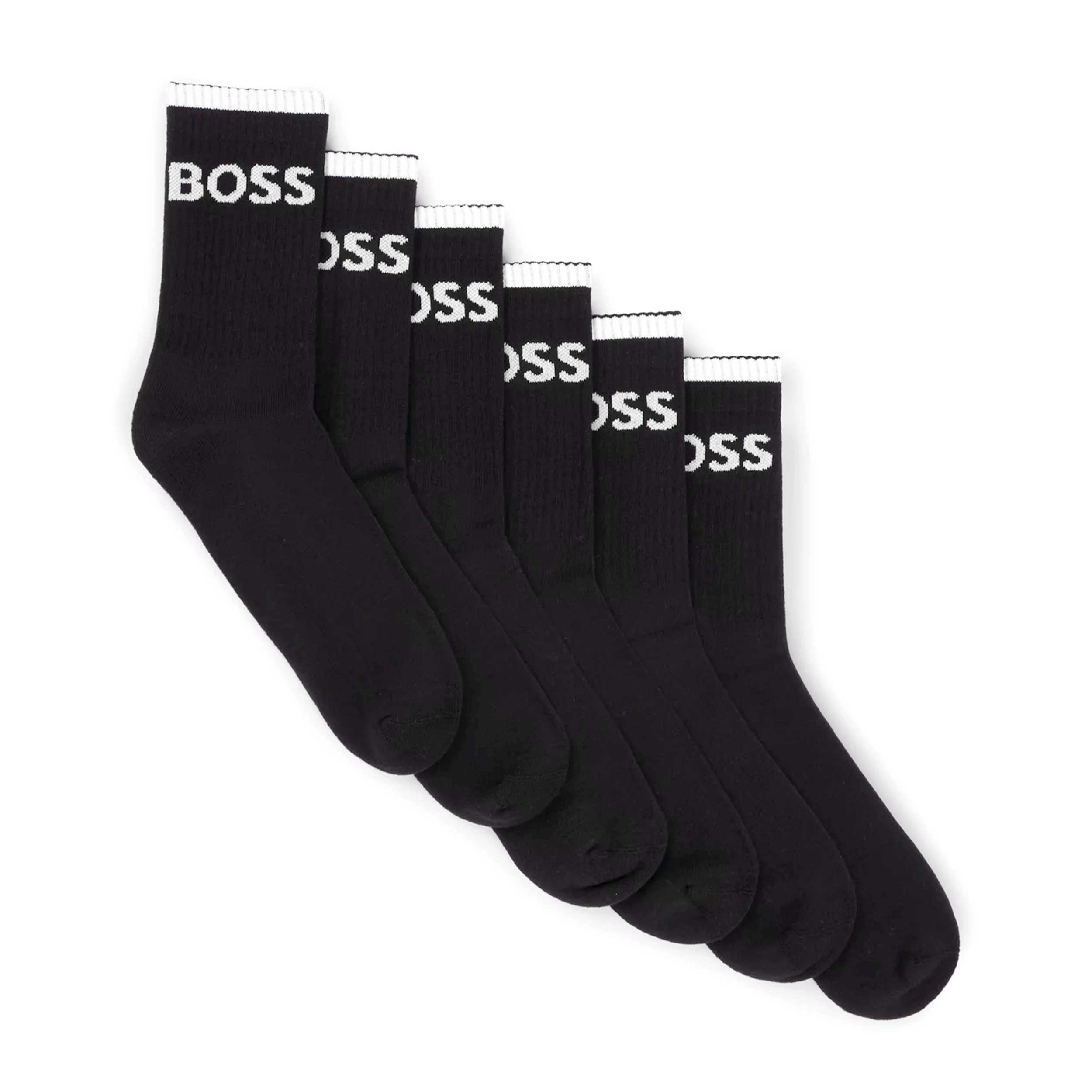 BOSS 6P QS Stripe CC Sock in Black