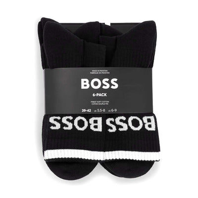 BOSS 6P QS Stripe CC Sock in Black Pack