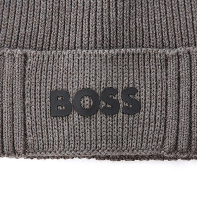 BOSS Asic Beanie X in Grey Logo