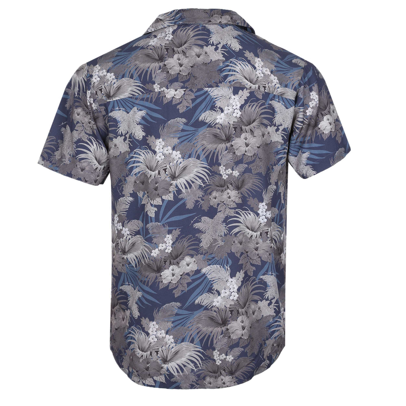 BOSS Beach Shirt in Medium Brown Navy Back