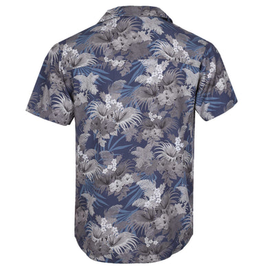 BOSS Beach Shirt in Medium Brown Navy Back