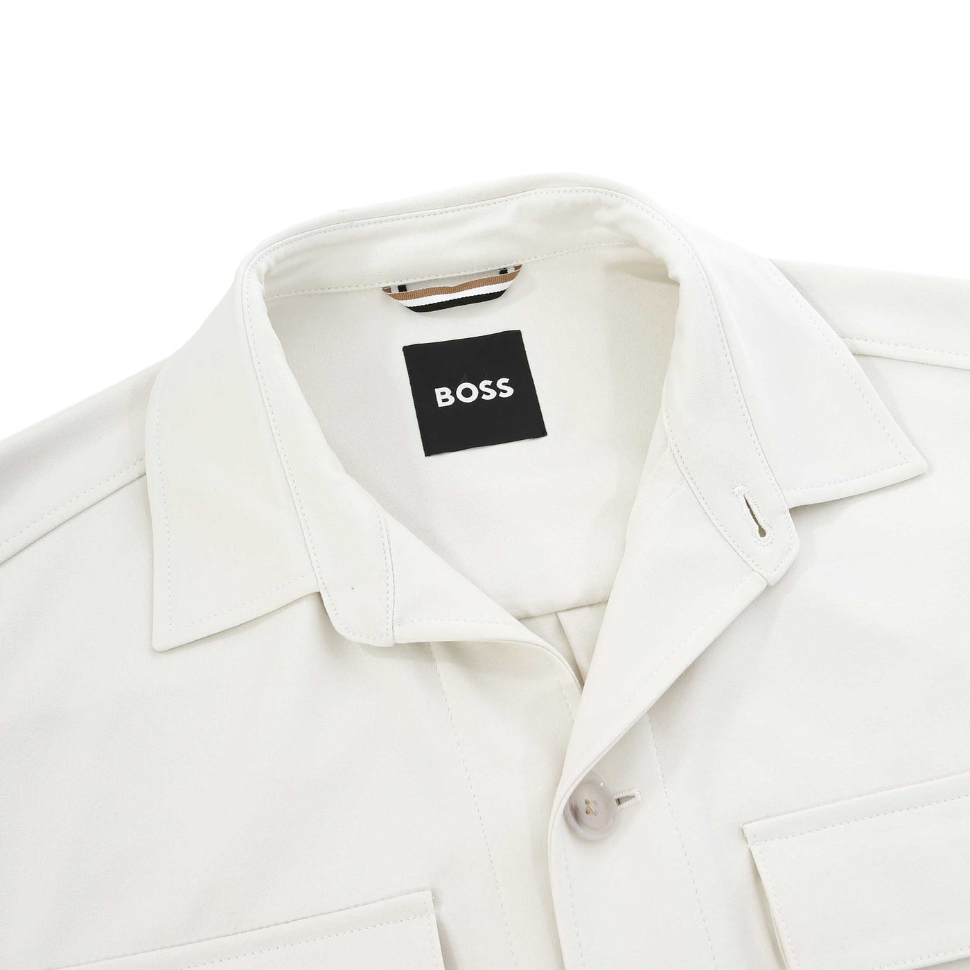 BOSS C Carper OS J 243 Overshirt in Open White Collar