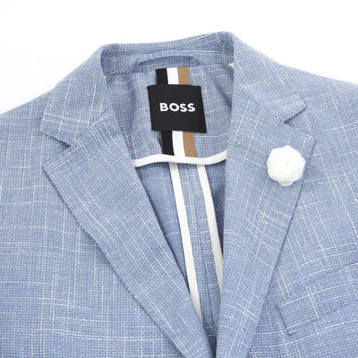 BOSS C Hanry 252 Jacket in Light Blue Lapel