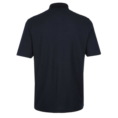 BOSS C Palladio 120 Knitted SS Shirt in Dark Blue Back