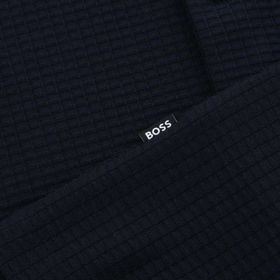 BOSS C Palladio 120 Knitted SS Shirt in Dark Blue Logo