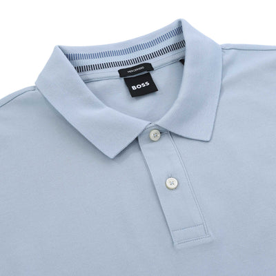 BOSS C Parlay 209 Polo Shirt in Light Blue Collar