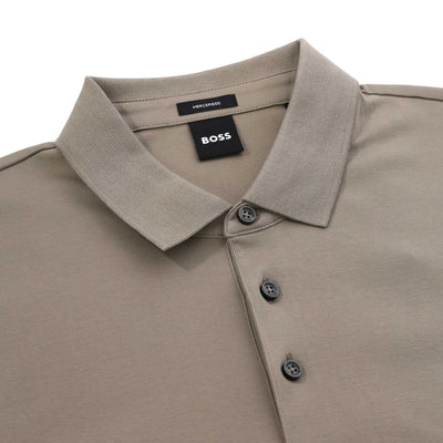 BOSS C Parris 01 Polo Shirt in Open Brown collar