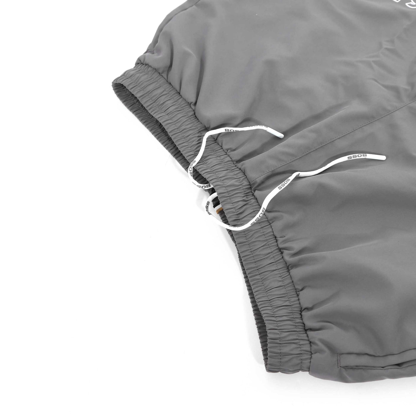 BOSS Dolphin Swim Short in Dark Grey Drawstring