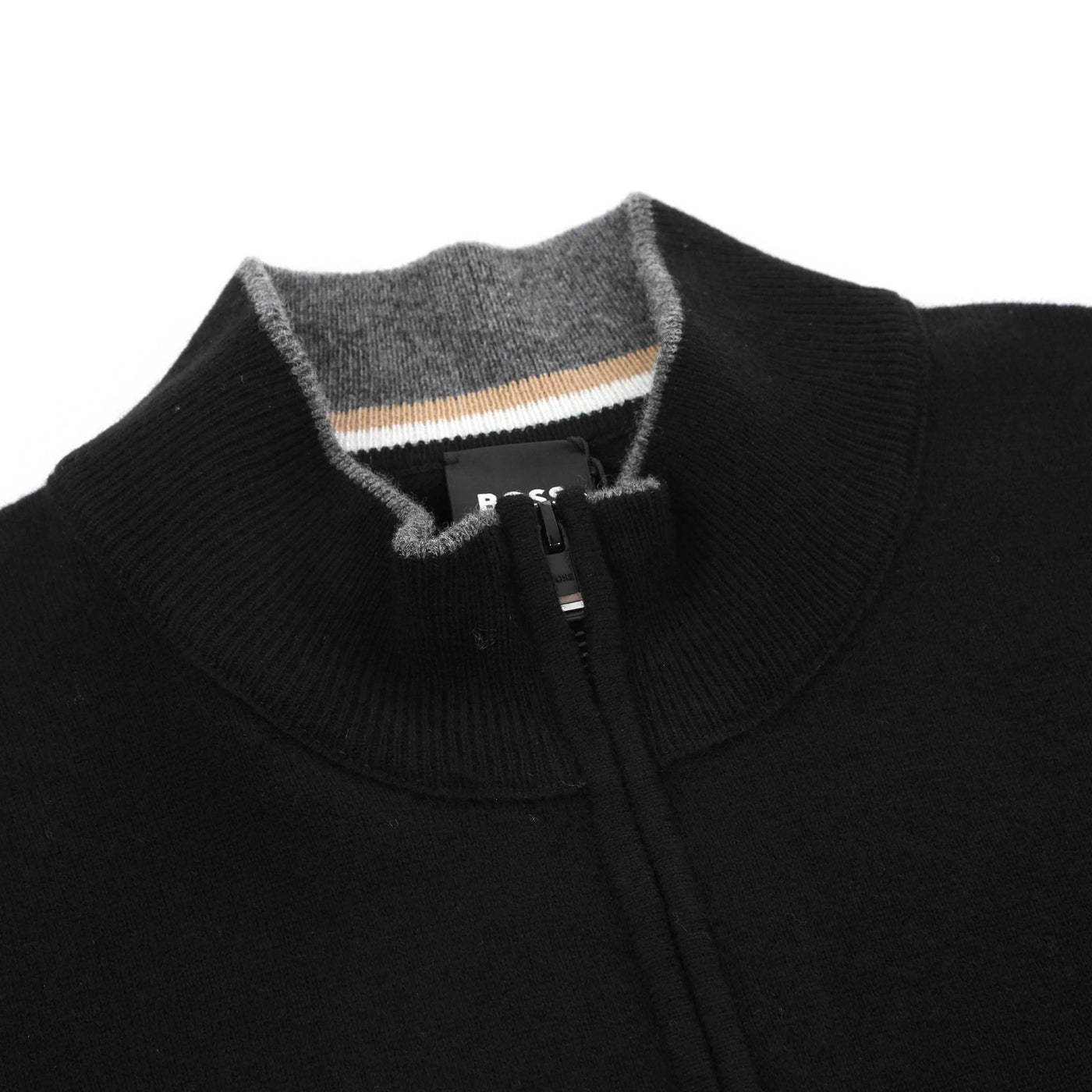 BOSS Emarlo Knitwear in Black Placket