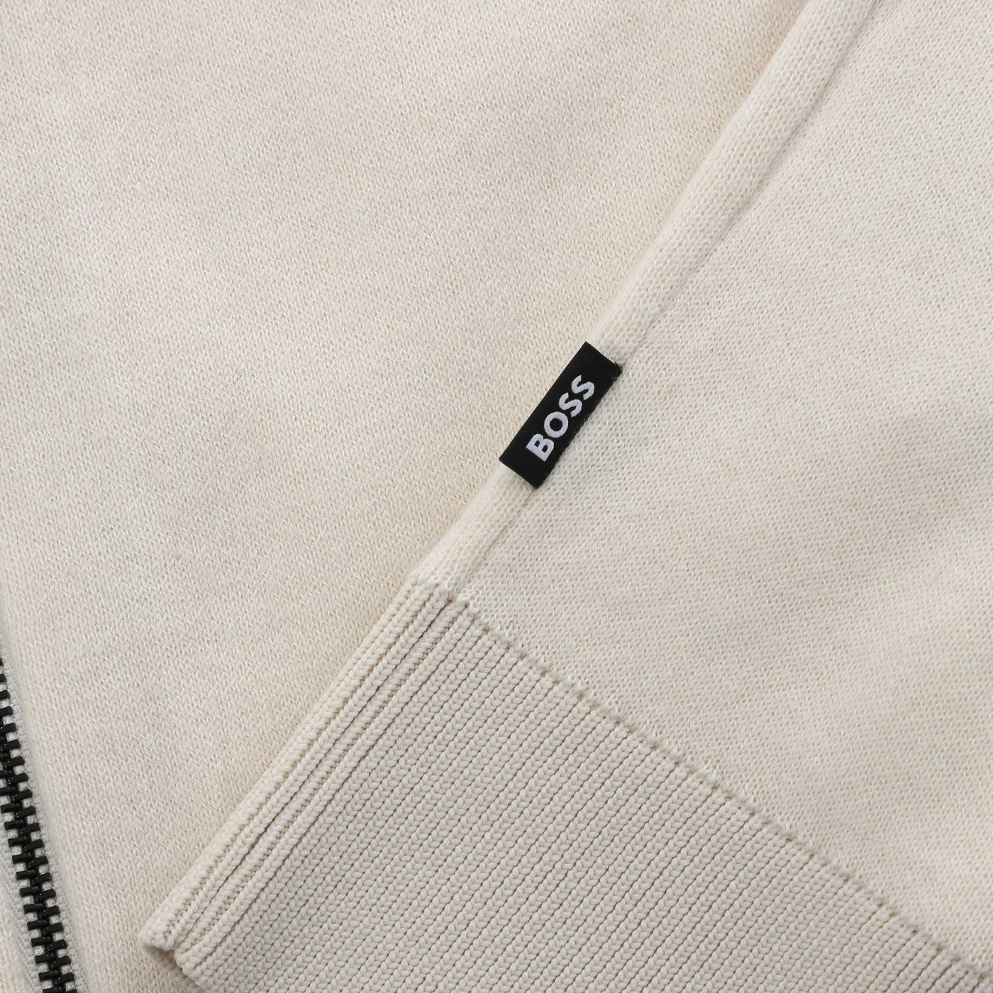 BOSS H Domico Knitwear in Open White Logo Tab