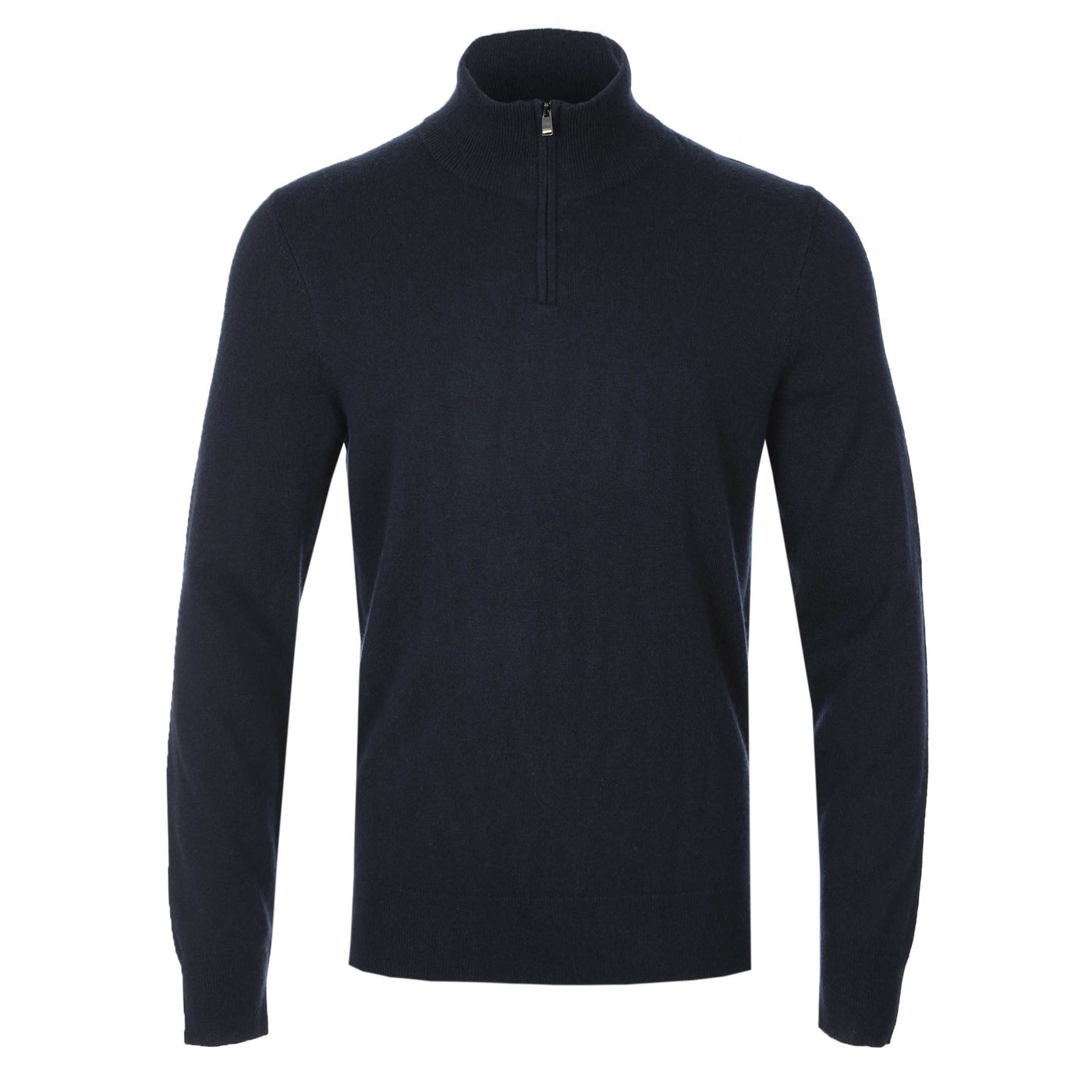BOSS H Hemarlo Quarter Zip Knitwear in Dark Blue