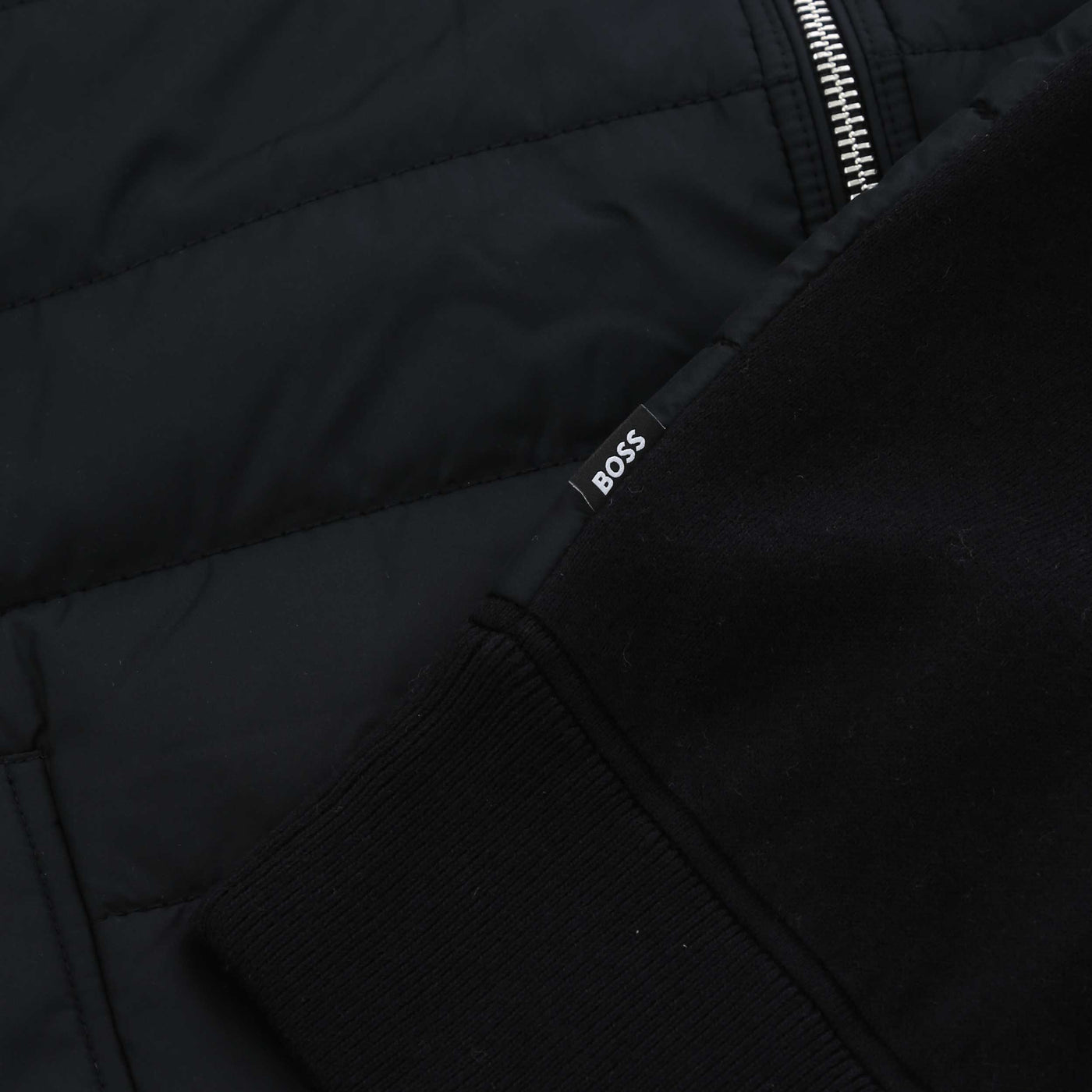 BOSS H Hernesto Knitwear in Black Logo Tab