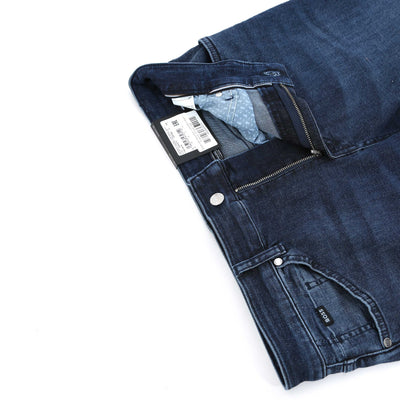 BOSS H Re Maine Jean in Dark Blue Wash Fly