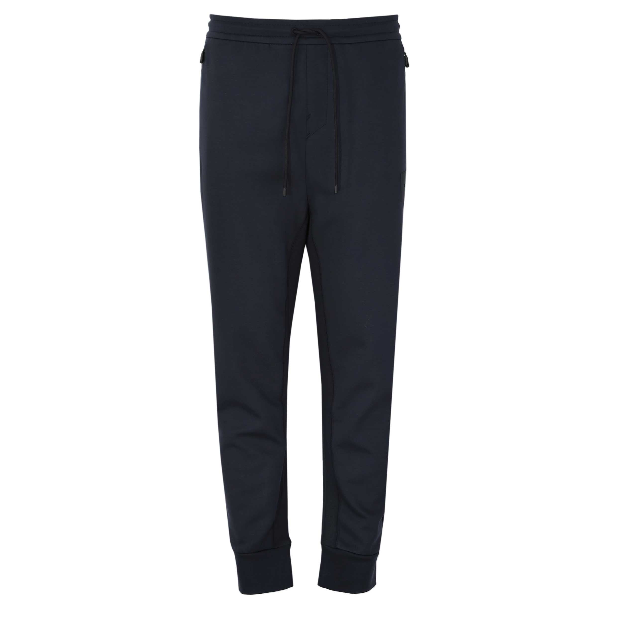 BOSS Hadiko Rib Sweat Pant in Dark Blue