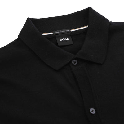 BOSS Helbert Knitwear in Black collar
