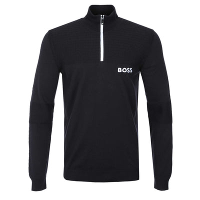 BOSS K_Hydro QZ-1 Knitwear in Dark Blue