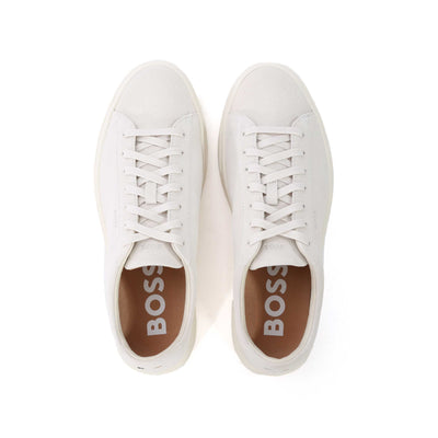 BOSS Kieran Tenn bu Trainer in Off White Top
