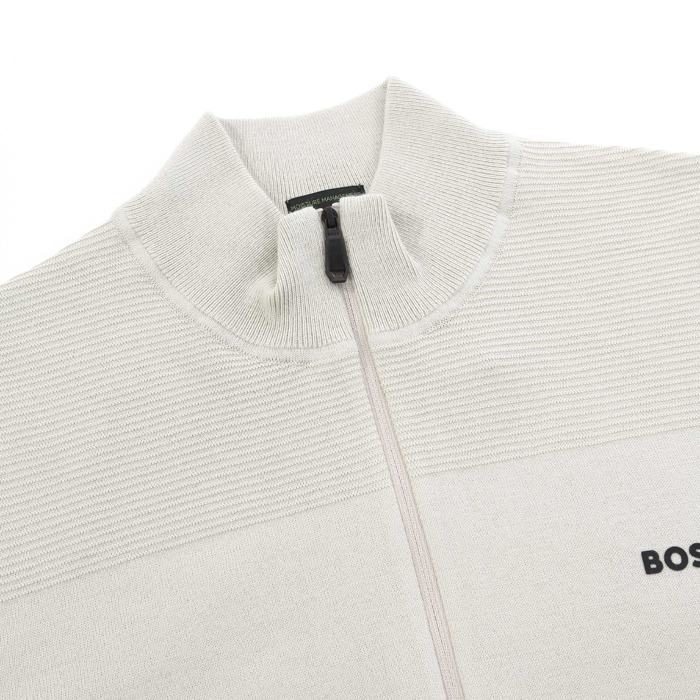 BOSS Momentum X QZ Knitwear in Light Beige Collar