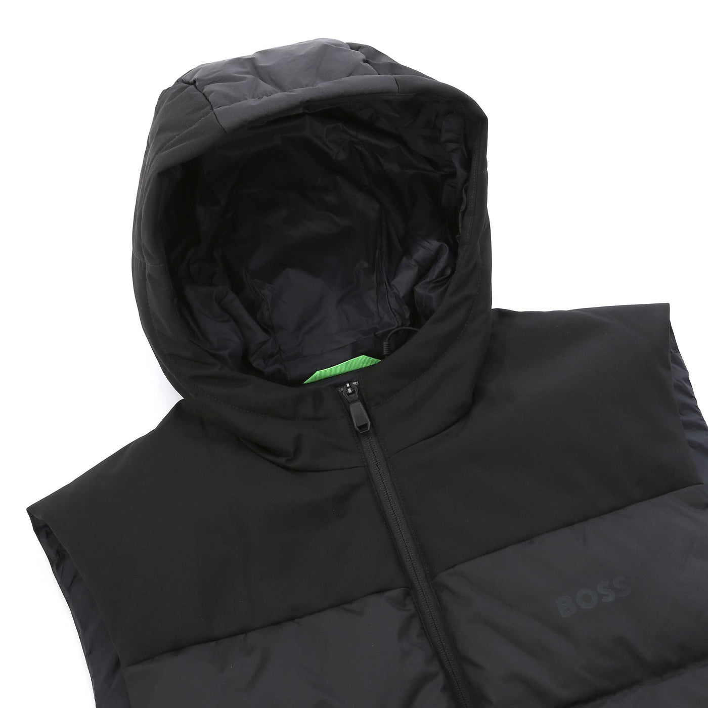 BOSS OW Block X Vest HD Gilet in Black collar