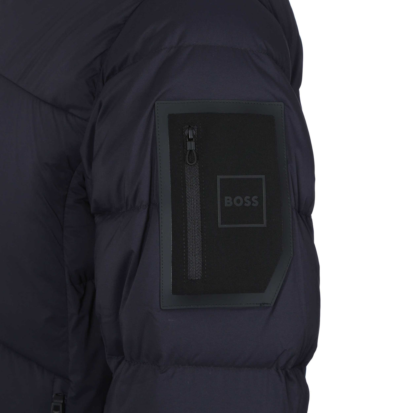 BOSS OW Riplite Puffer HD Jacket in Dark Blue Logo