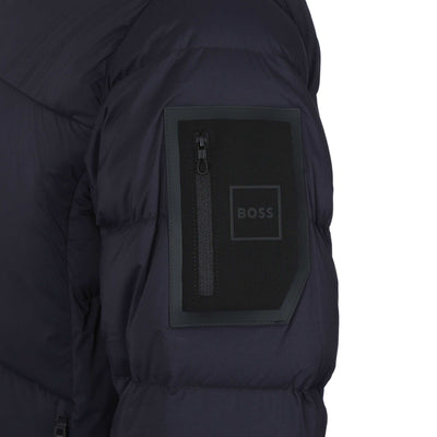 BOSS OW Riplite Puffer HD Jacket in Dark Blue Logo