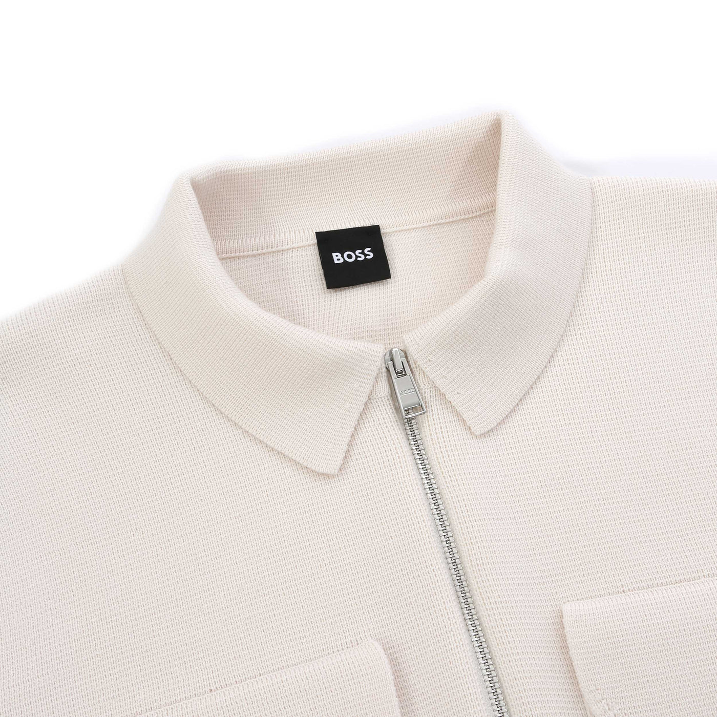 BOSS P Bellotto Knitwear in Open White Collar