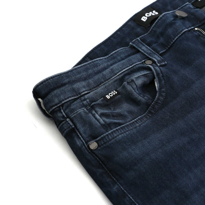 BOSS P Delaware Jean in Medium Blue logo