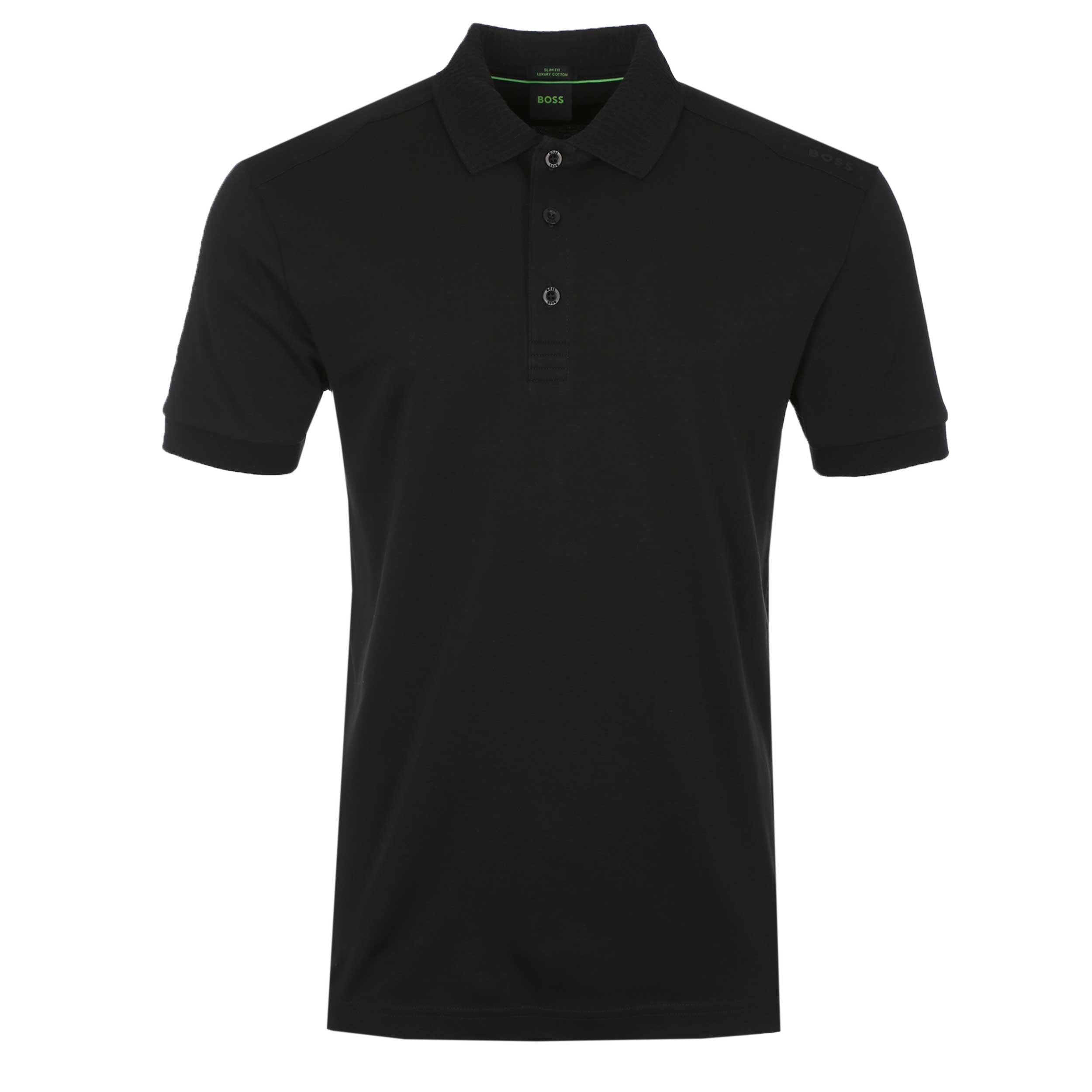 BOSS PL Terrace Lux Polo Shirt in Black