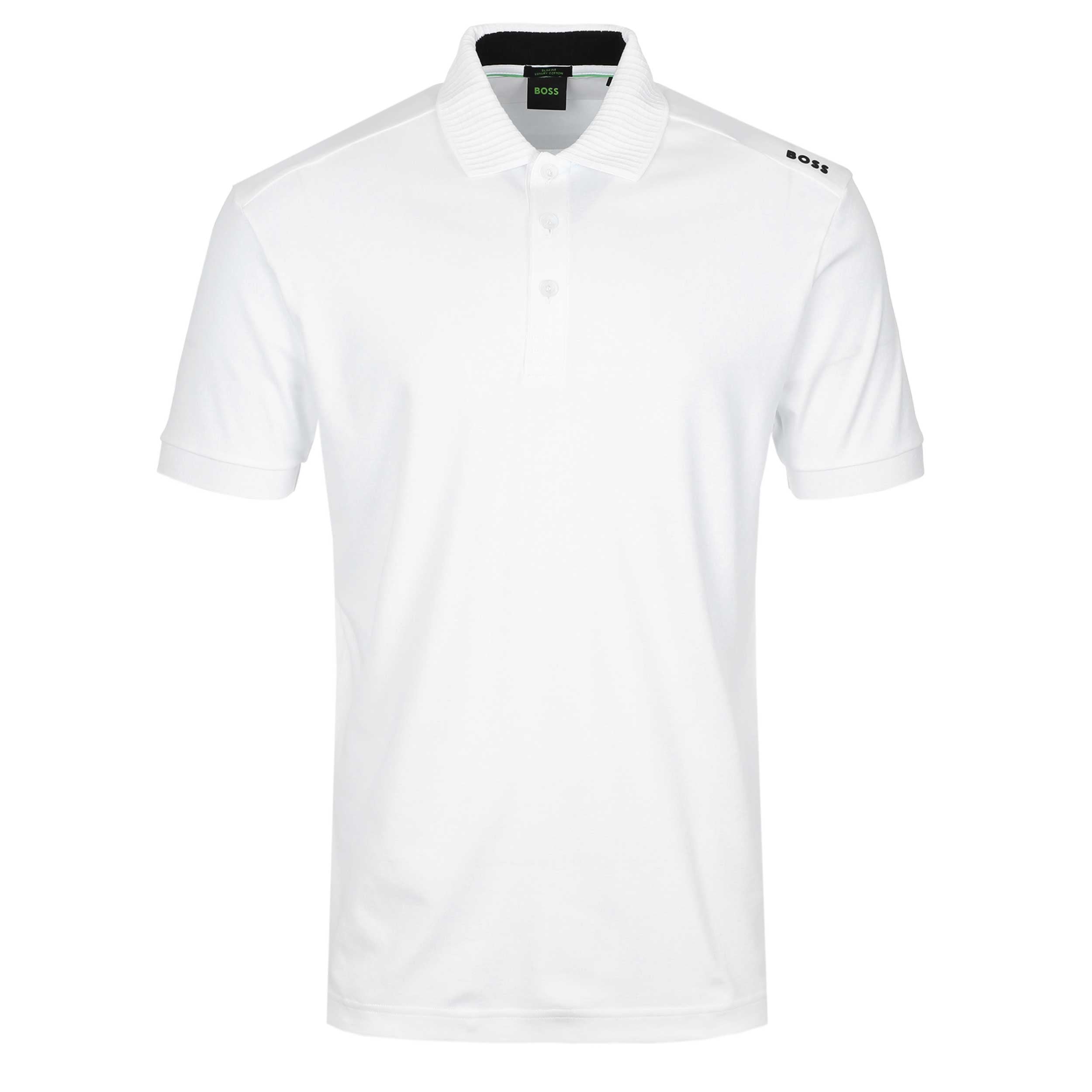 BOSS PL Terrace Lux Polo Shirt in White
