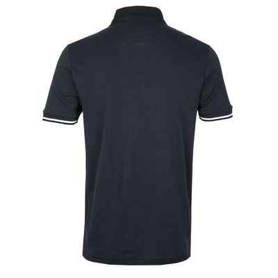 BOSS Paddy Lux Heritage Polo Shirt in Dark Blue Back