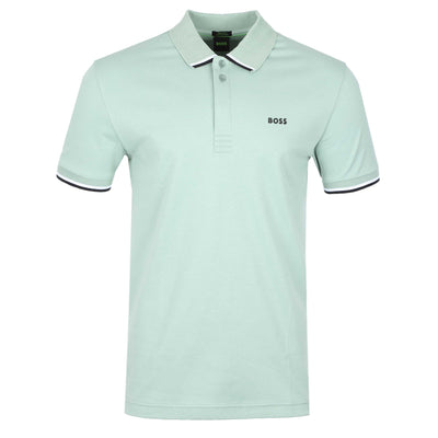 BOSS Paddy Lux Heritage Polo Shirt in Sage