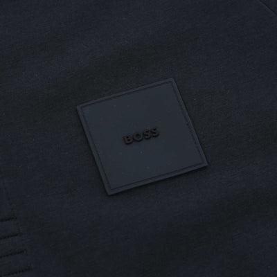 BOSS Paddy Rib Polo Shirt in Dark Blue Logo