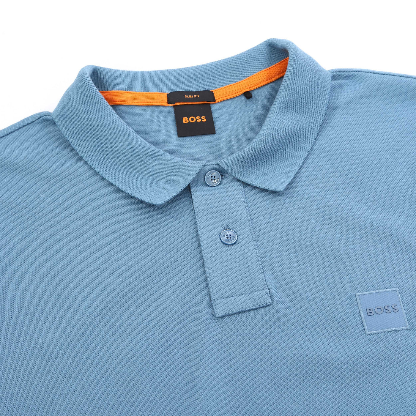 BOSS Passenger Polo Shirt in Open Blue Placket