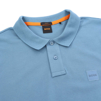 BOSS Passenger Polo Shirt in Open Blue Placket