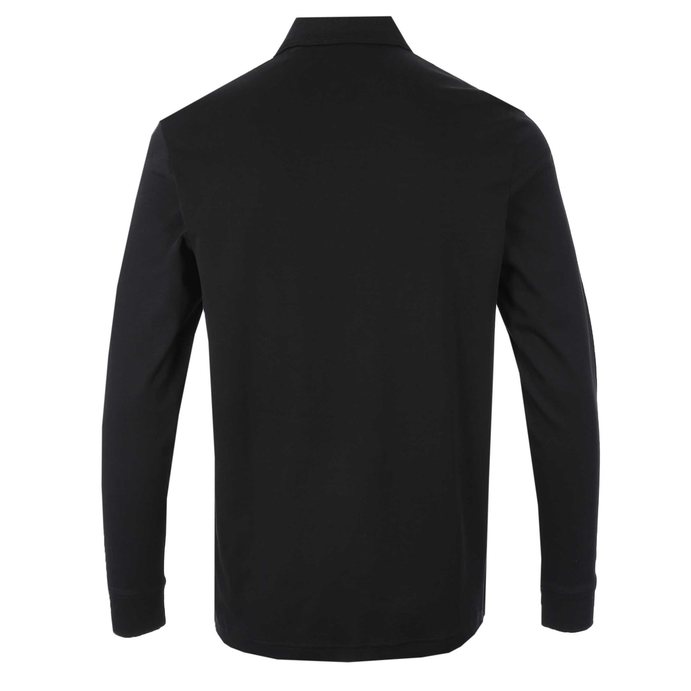 BOSS Pe Interlock Long Polo Shirt in Black