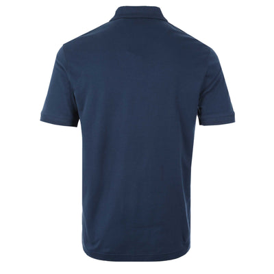 BOSS Pe Interlock Polo Shirt in Navy Back