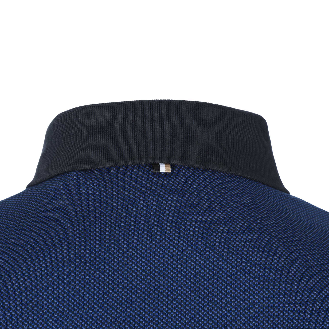 BOSS Pitton 44 Polo Shirt in Navy Nape Logo Tab