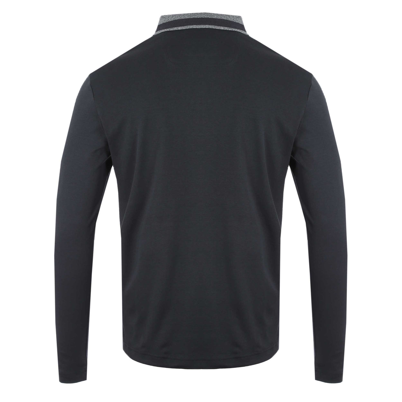 BOSS Plisy 2 Long Sleeve Polo Shirt in Navy Back