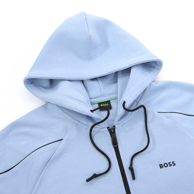 BOSS Saggy 1 Hoodie Sweat Top in Sky Blue Hood