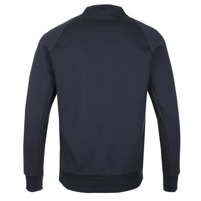 BOSS Salbo Rib Sweat Top in Dark Blue Back