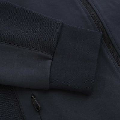 BOSS Skaz Rib Sweatshirt in Dark Blue Cuff