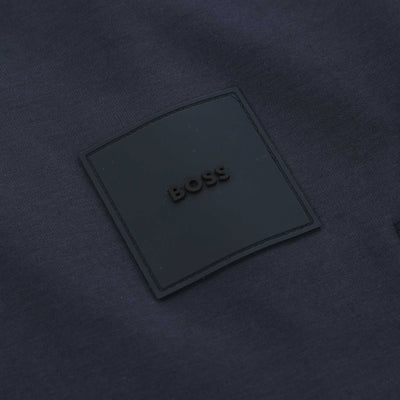 BOSS Skaz Rib Sweatshirt in Dark Blue Logo