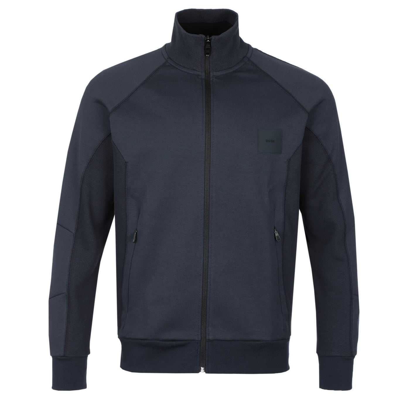 BOSS Skaz Rib Sweatshirt in Dark Blue