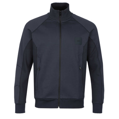 BOSS Skaz Rib Sweatshirt in Dark Blue