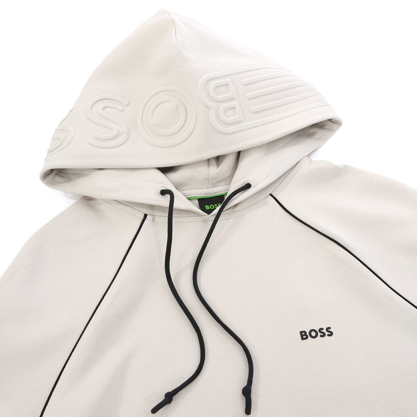 BOSS Soody 1 Hoodie Sweatshirt in Light Beige Hood