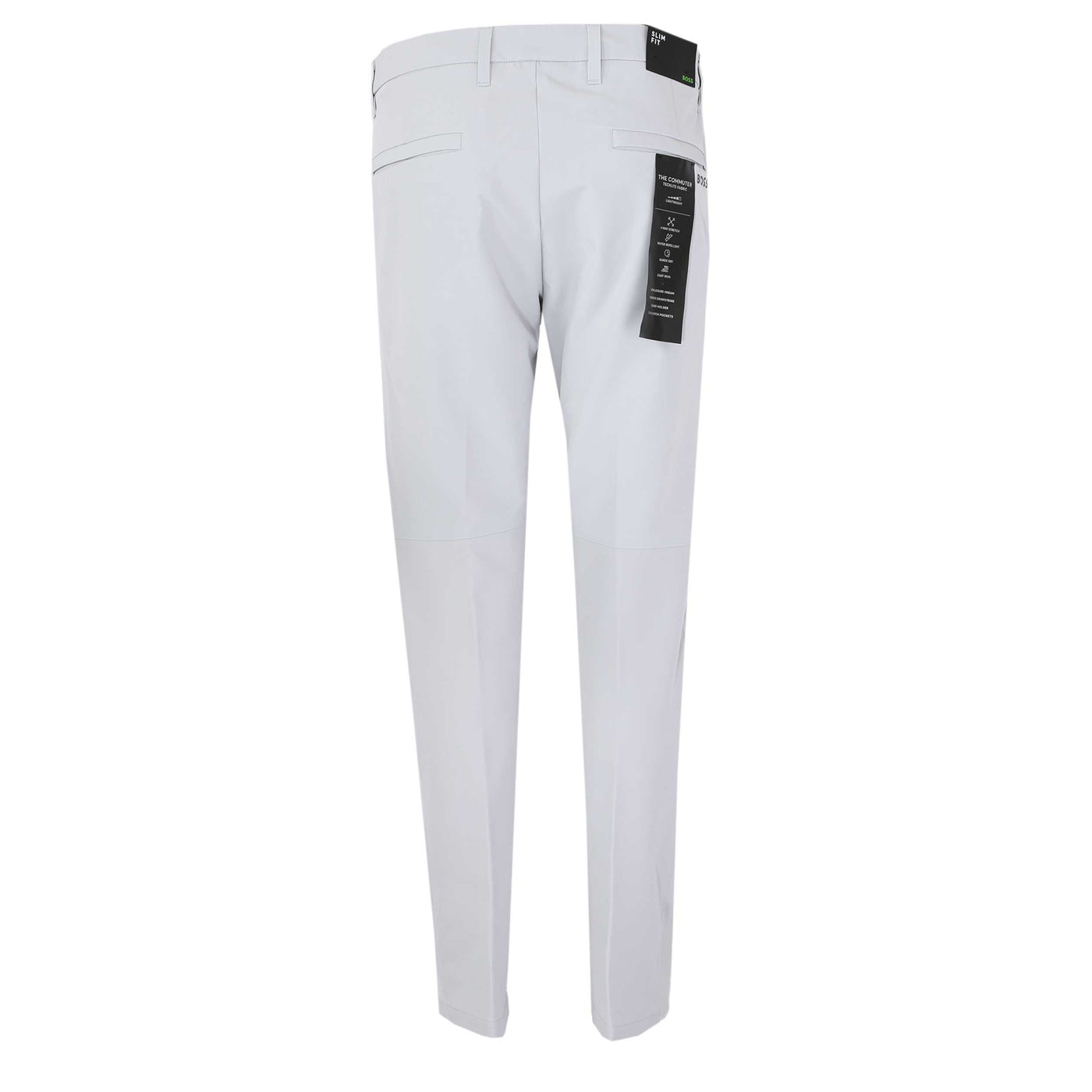 BOSS T Commuter Slim Trouser in Light Grey Back