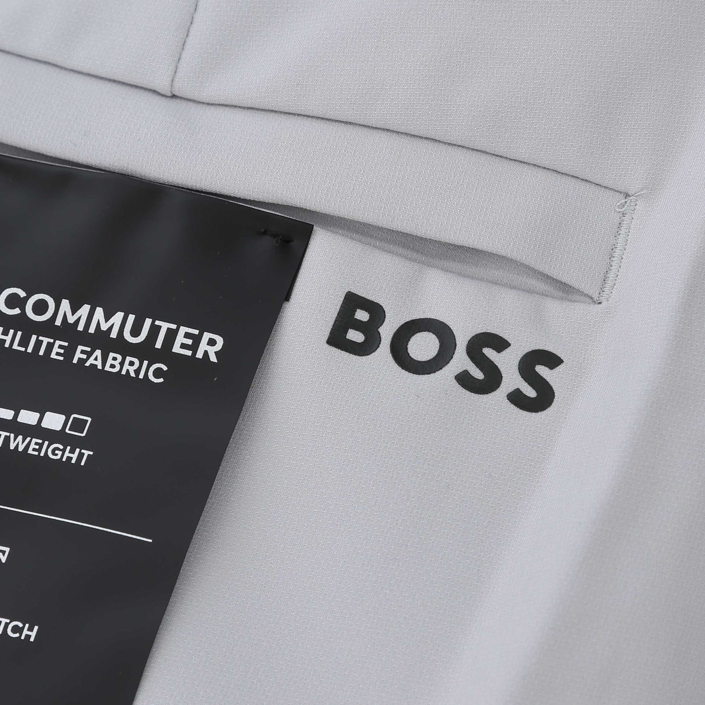 BOSS T Commuter Slim Trouser in Light Grey Logo