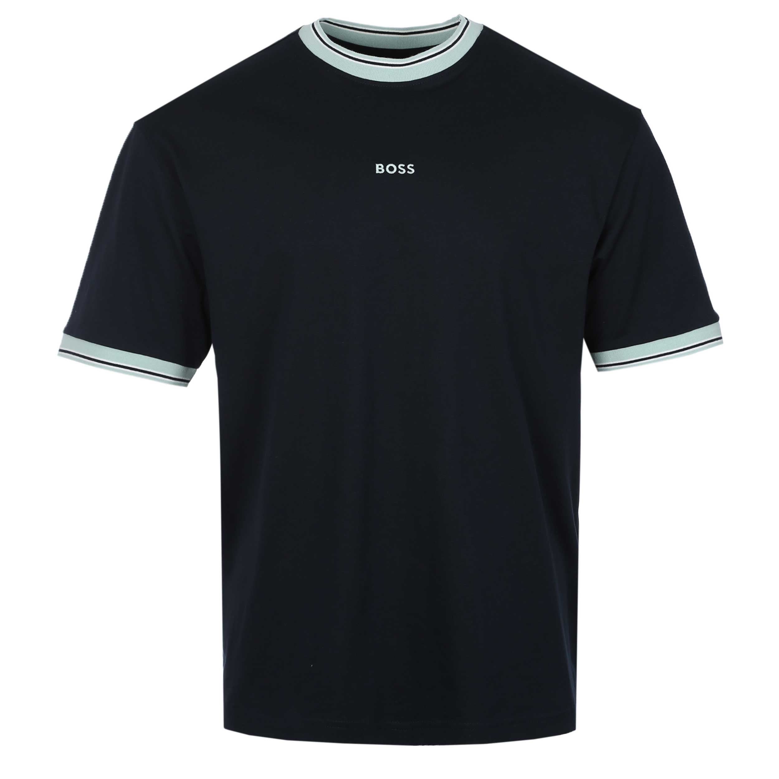 BOSS Te Blocks T Shirt in Dark Blue
