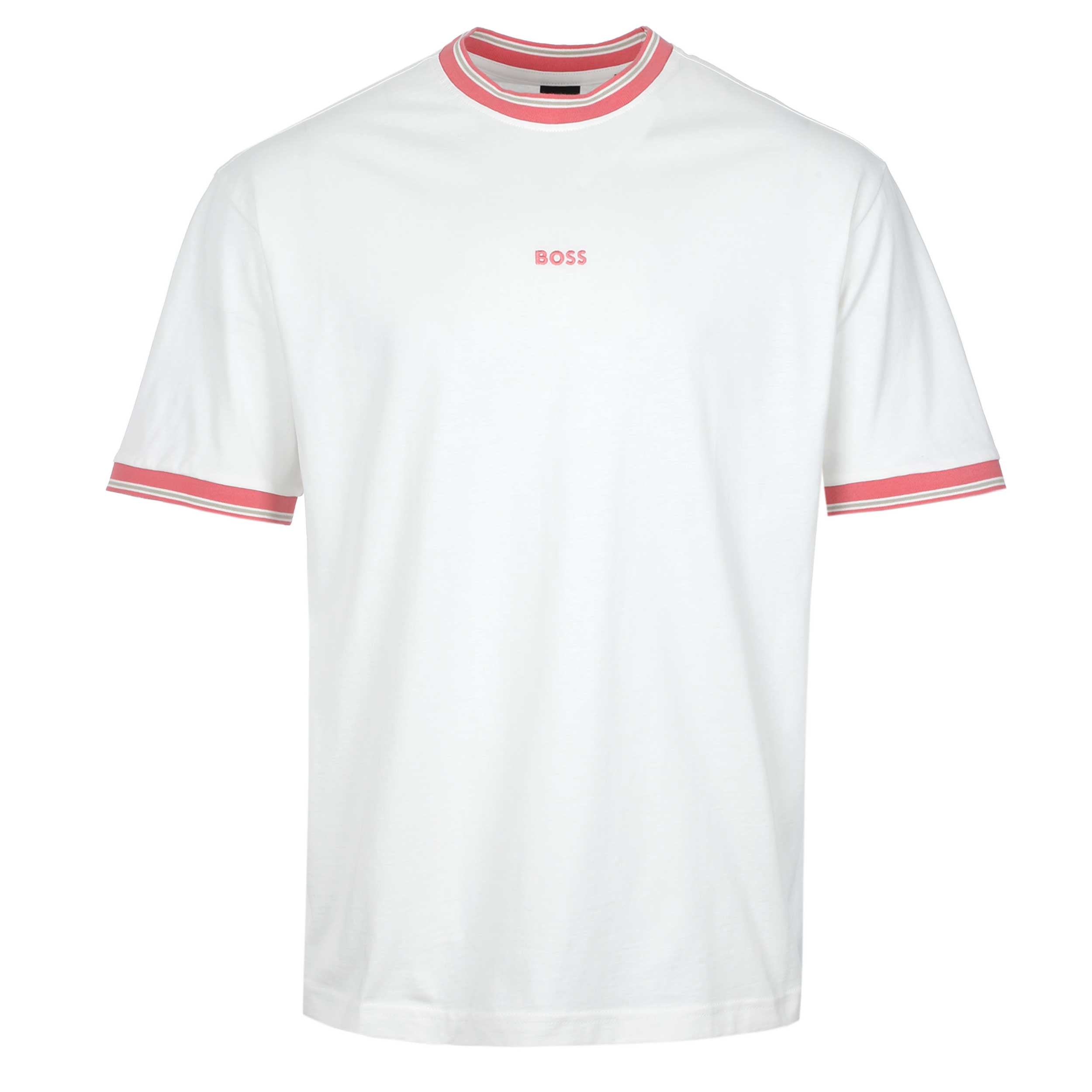 BOSS Te Blocks T Shirt in Natural